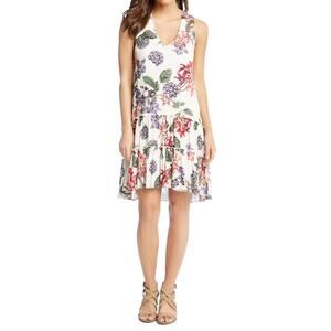 Karen Kane rose garden drop waist shift dress floral sleeveless cottagecore mini